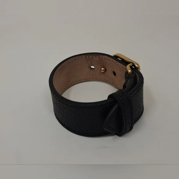 Gucci Marmont Double G Wrap Bracelet Cuff Pebbled Leather Italy Adjustable - Picture 6 of 16